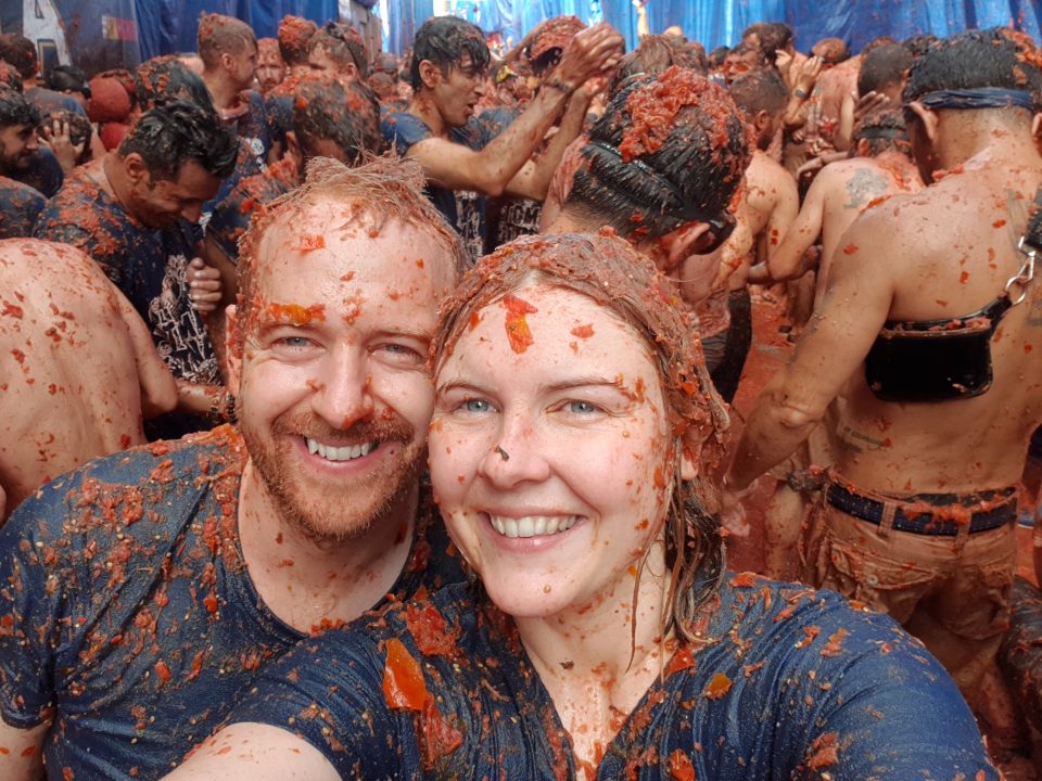 La Tomatina festival (Aaron & Rosie)