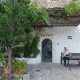 Enjoying a tempranillo in our cave home in Sacromonte